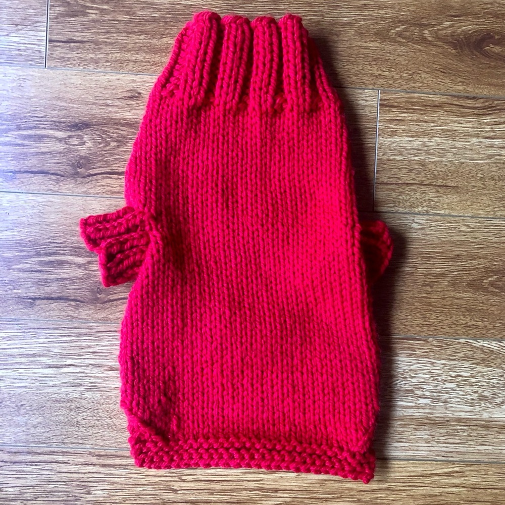 Hand Knit Dog Sweater - M
